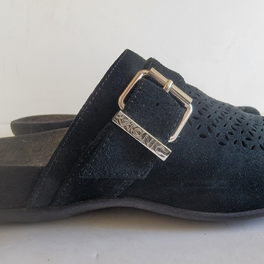 Vionic Moca Black Clog Mule Size 7 EU 38 Slip On Comfort Shoe Minimalist Neutral - Picture 9 of 15